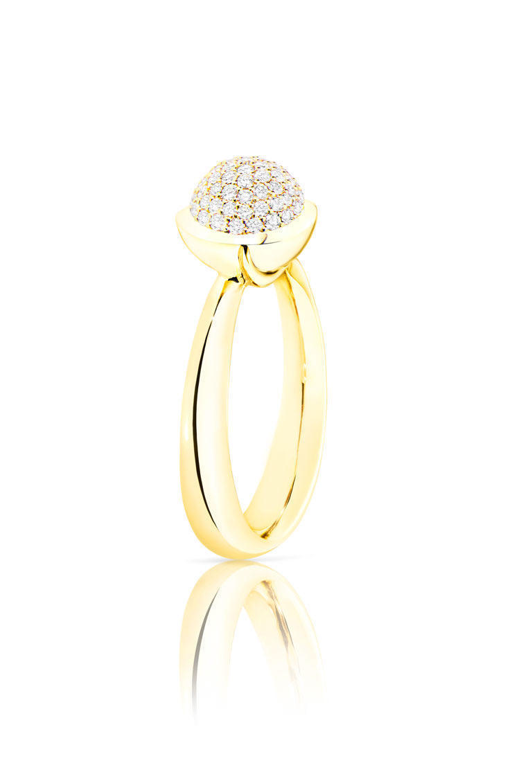 TAMARA COMOLLI  BOUTON RING SMALL MIT DIAMANTEN PAVE 