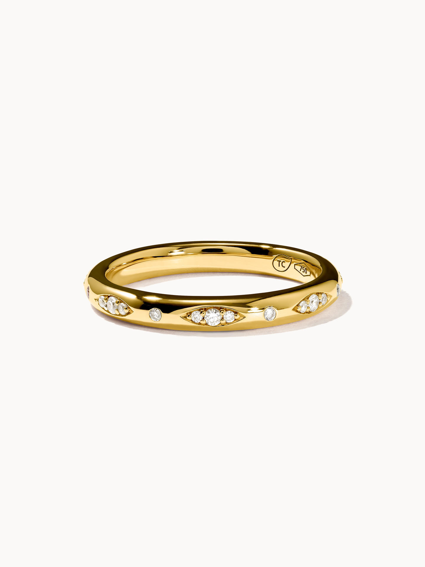 TAMARA COMOLLI RING GPYSY BAND PAVÉ