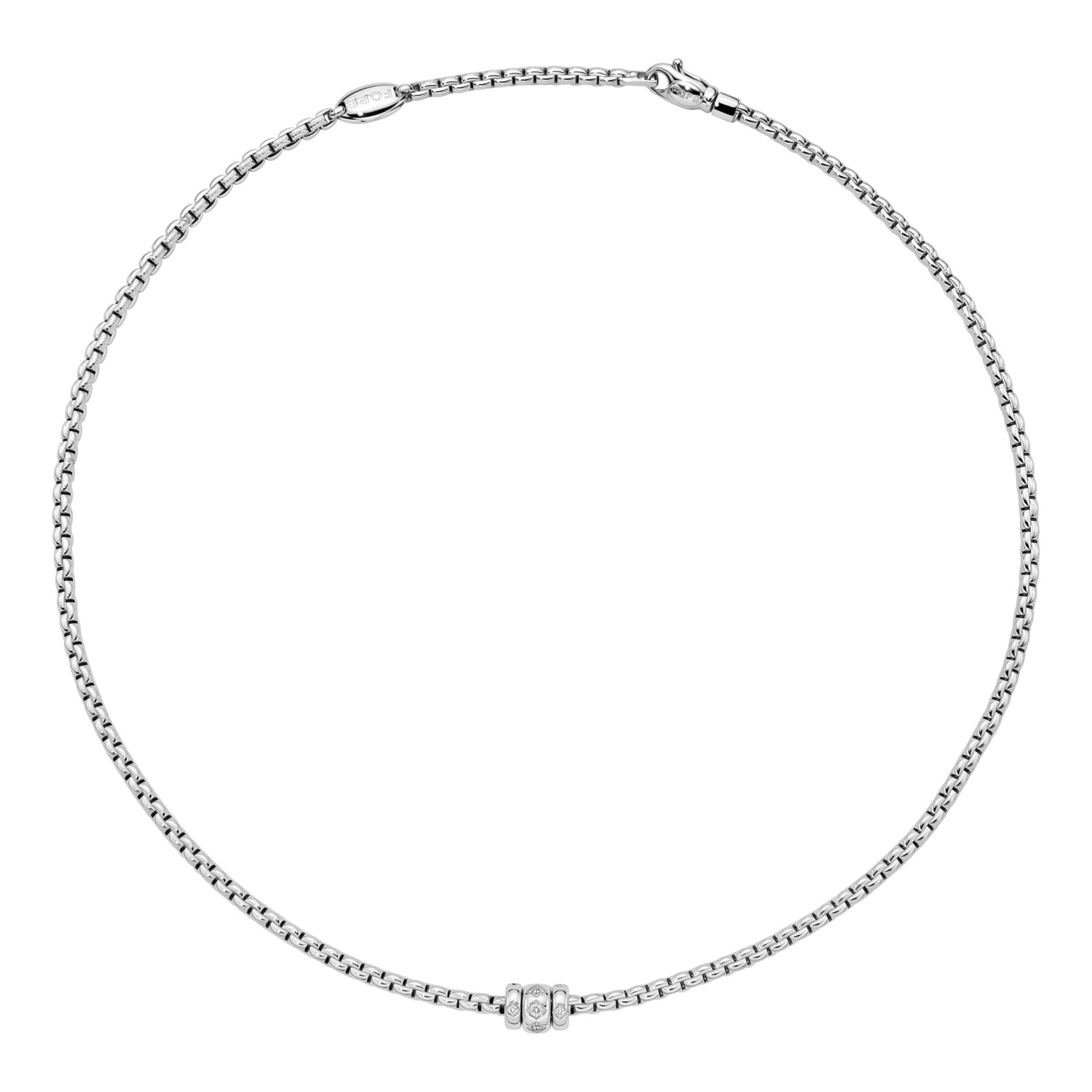 FOPE Halskette mit Diamanten in Rautenfassung