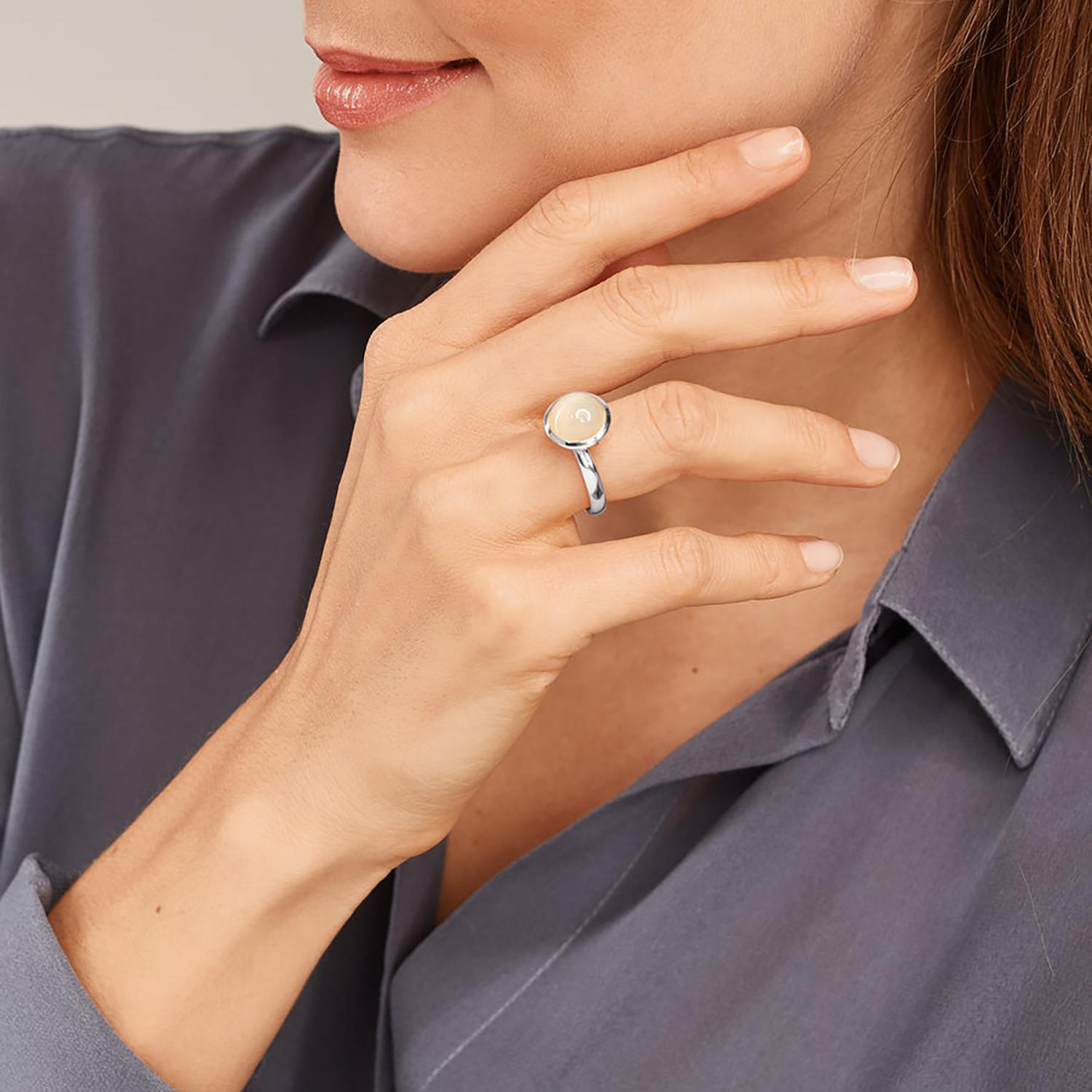 TAMARA COMOLLI  BOUTON RING LARGE SAND MONDSTEIN