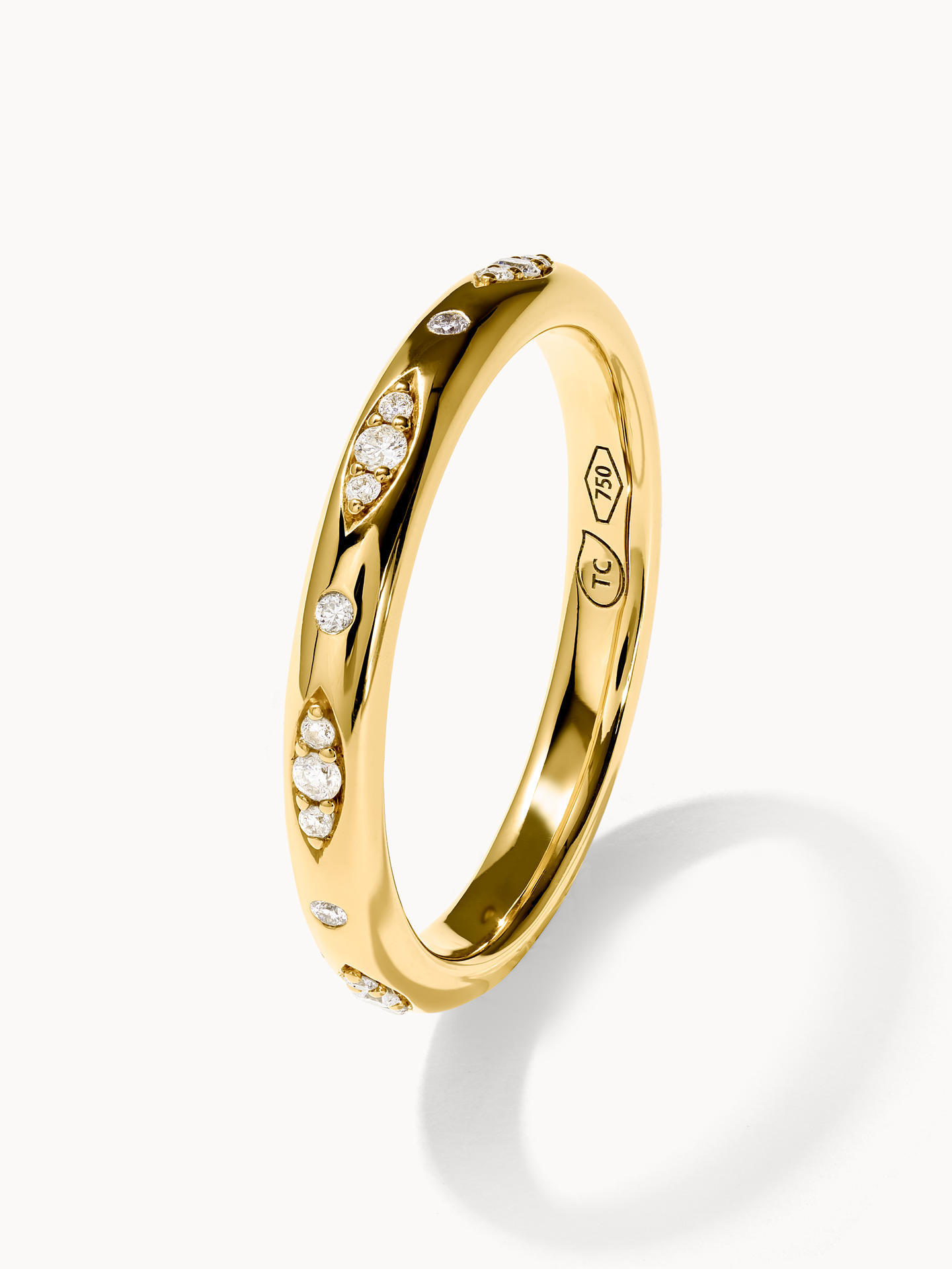 TAMARA COMOLLI RING GPYSY BAND PAVÉ