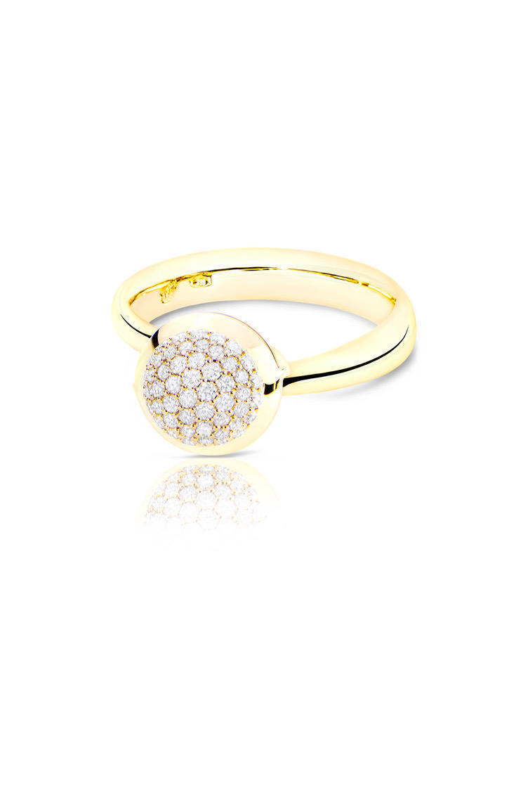 TAMARA COMOLLI  BOUTON RING SMALL MIT DIAMANTEN PAVE 